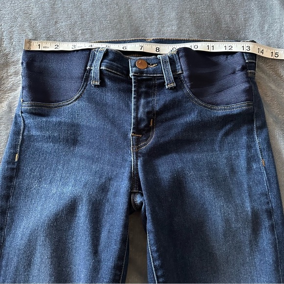 J Brand Mama J Rail FLEETING Denim Dark Wash Maternity Side Panel Jeans Size 25 - Picture 7 of 15